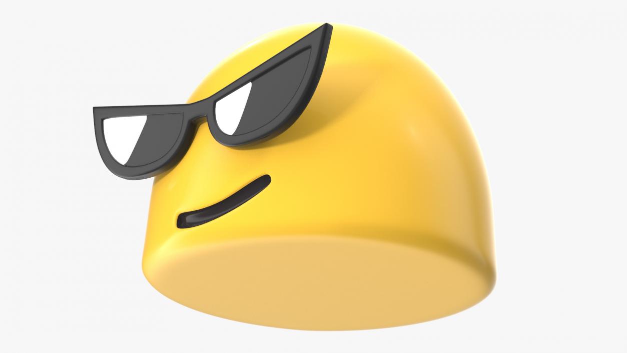 3D Cool Face Android Emoji model