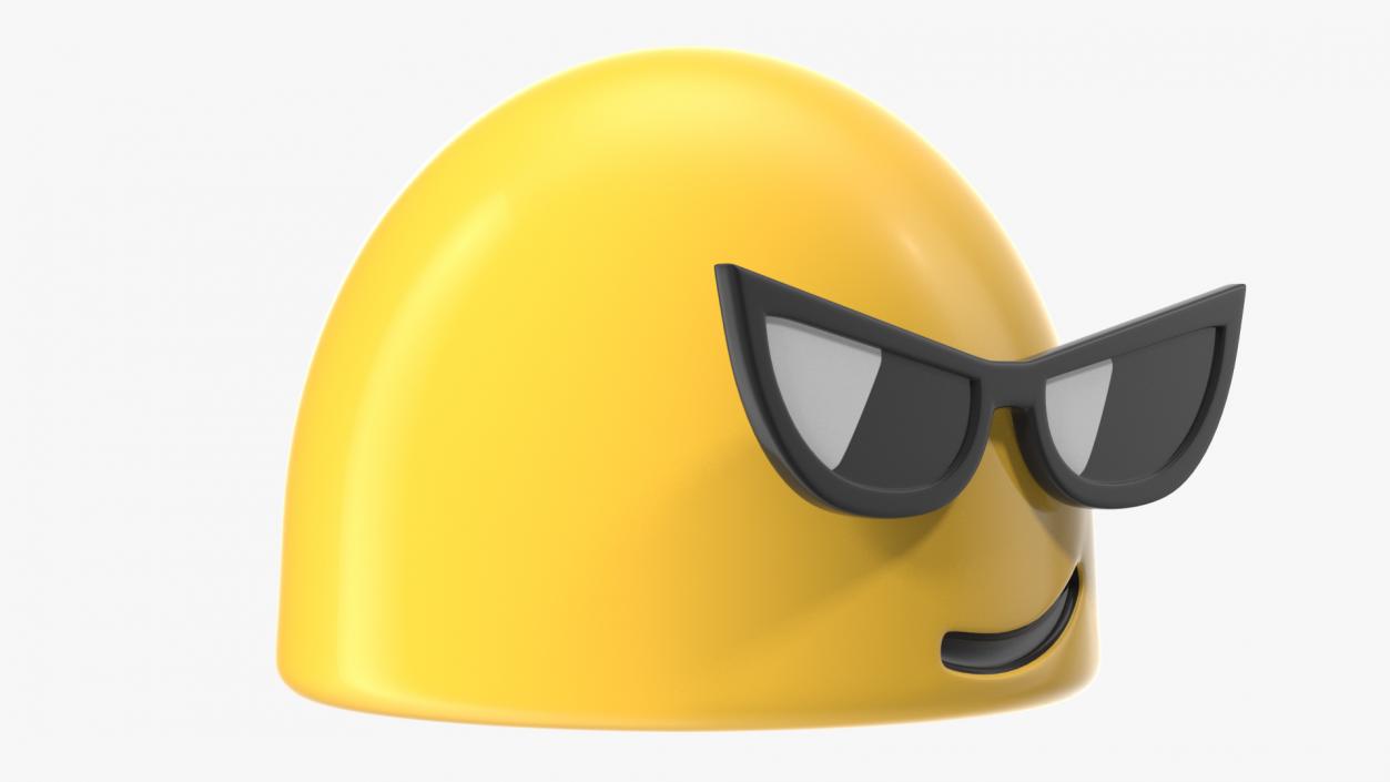 3D Cool Face Android Emoji model