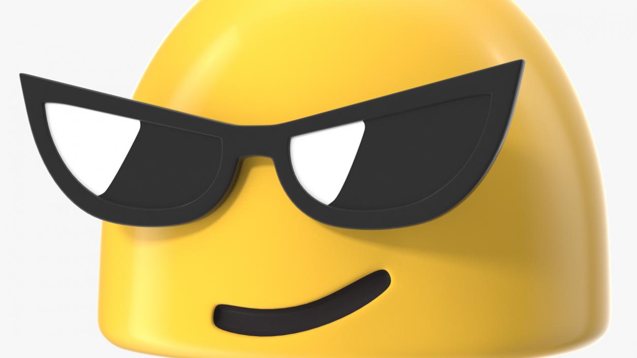 3D Cool Face Android Emoji model