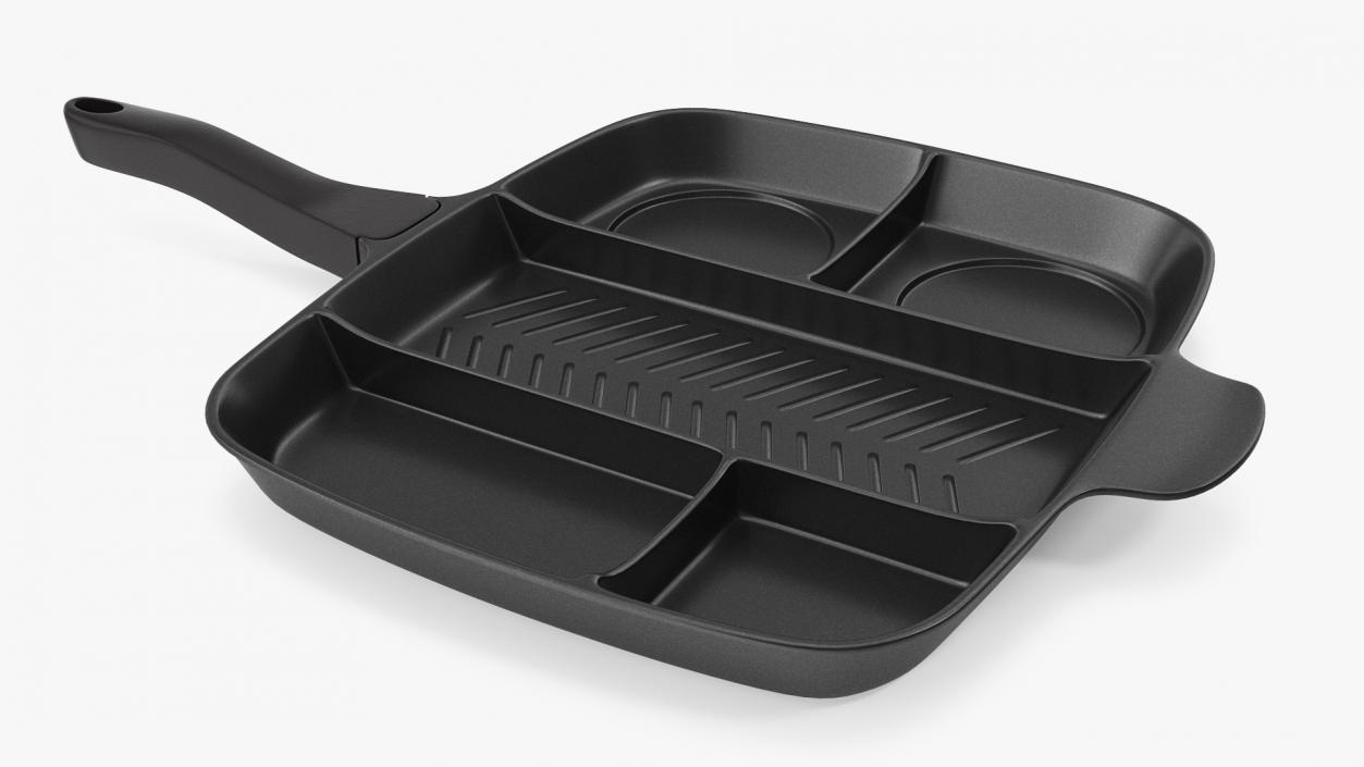 Divided 5 Section Grill Griddle Skillet Generic 3D