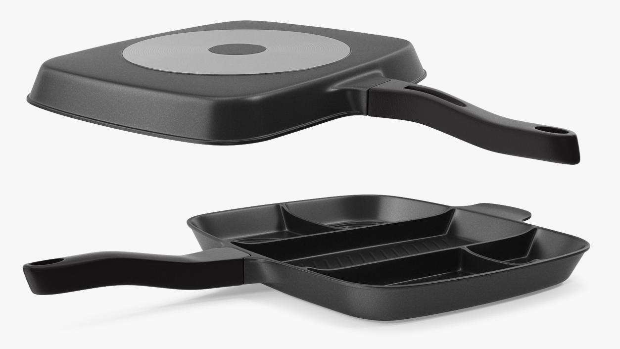 Divided 5 Section Grill Griddle Skillet Generic 3D