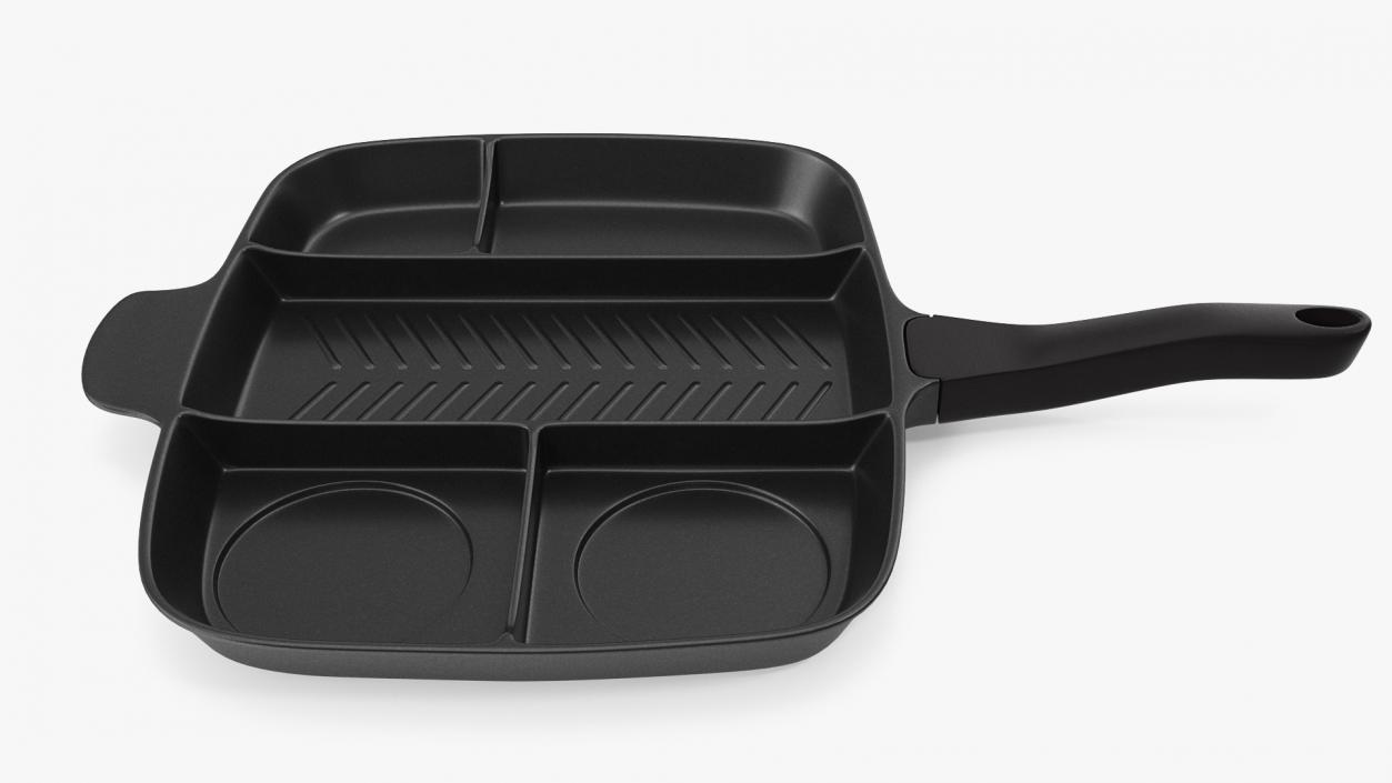 Divided 5 Section Grill Griddle Skillet Generic 3D