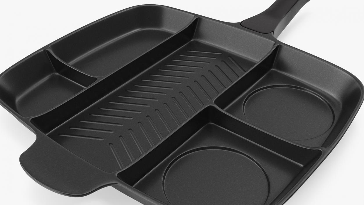 Divided 5 Section Grill Griddle Skillet Generic 3D