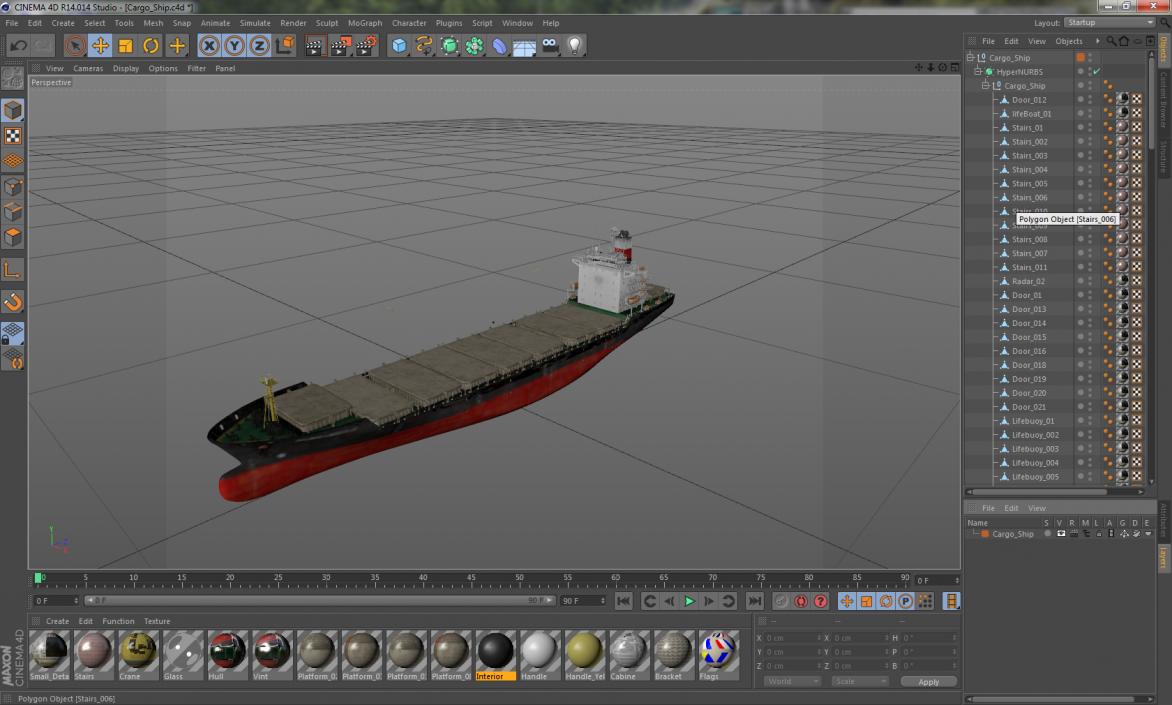 3D model Cargo Ship