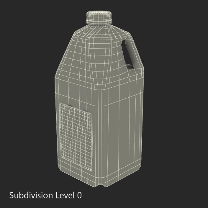 3D Milk Half Gallon Plastic Bottle