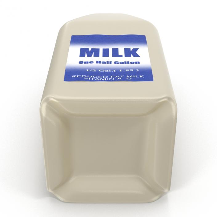 3D Milk Half Gallon Plastic Bottle