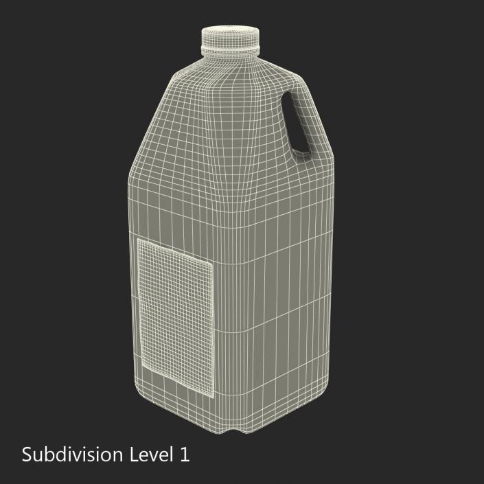 3D Milk Half Gallon Plastic Bottle