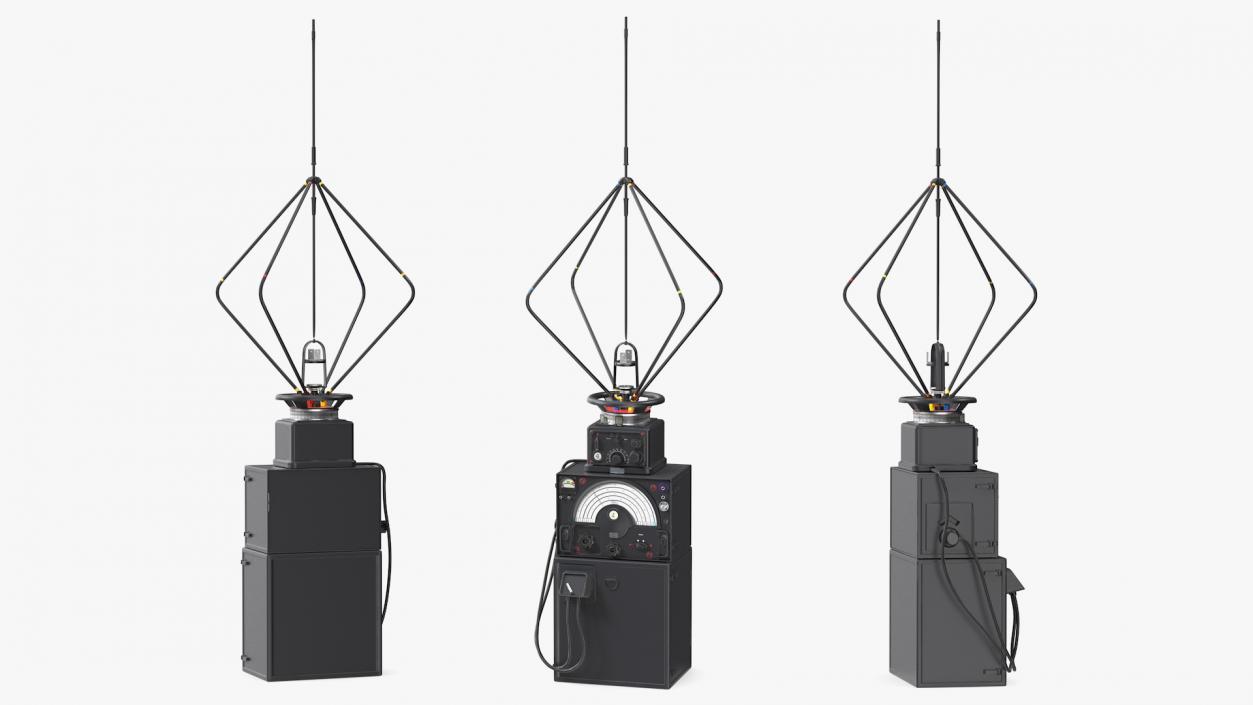 3D model Radio Direction Finder Antenna with Amplifier