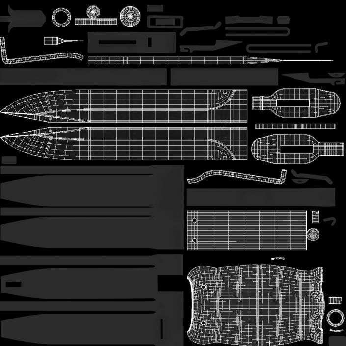 3D Tactical Combat Knife Glock FM 79 model