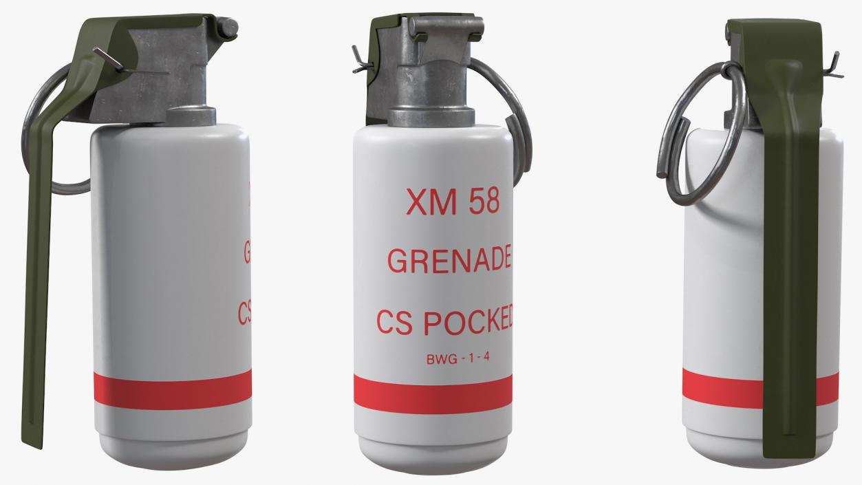 3D XM58 Riot Control CS Grenade model