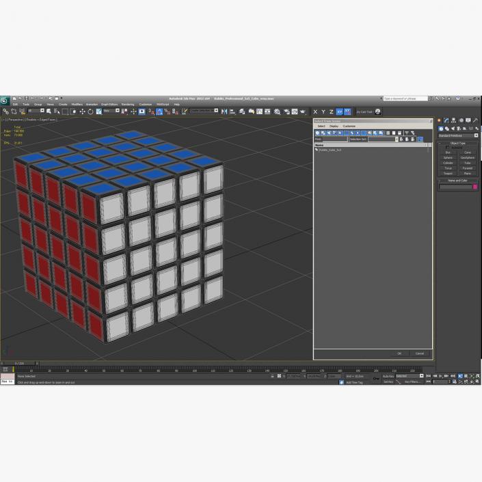 3D Rubiks Professional 5x5 Cube model