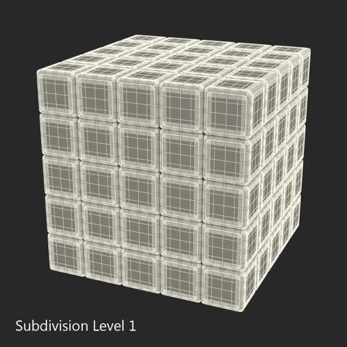 3D Rubiks Professional 5x5 Cube model