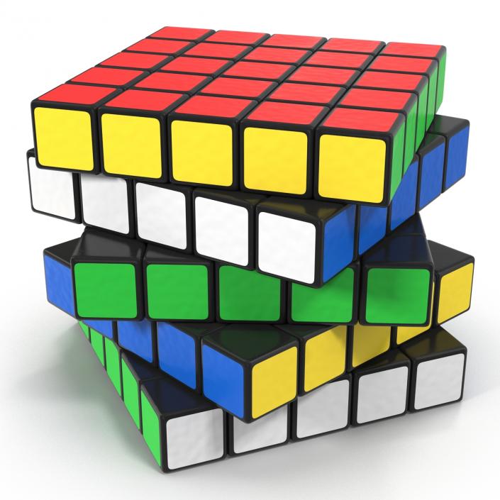 3D Rubiks Professional 5x5 Cube model