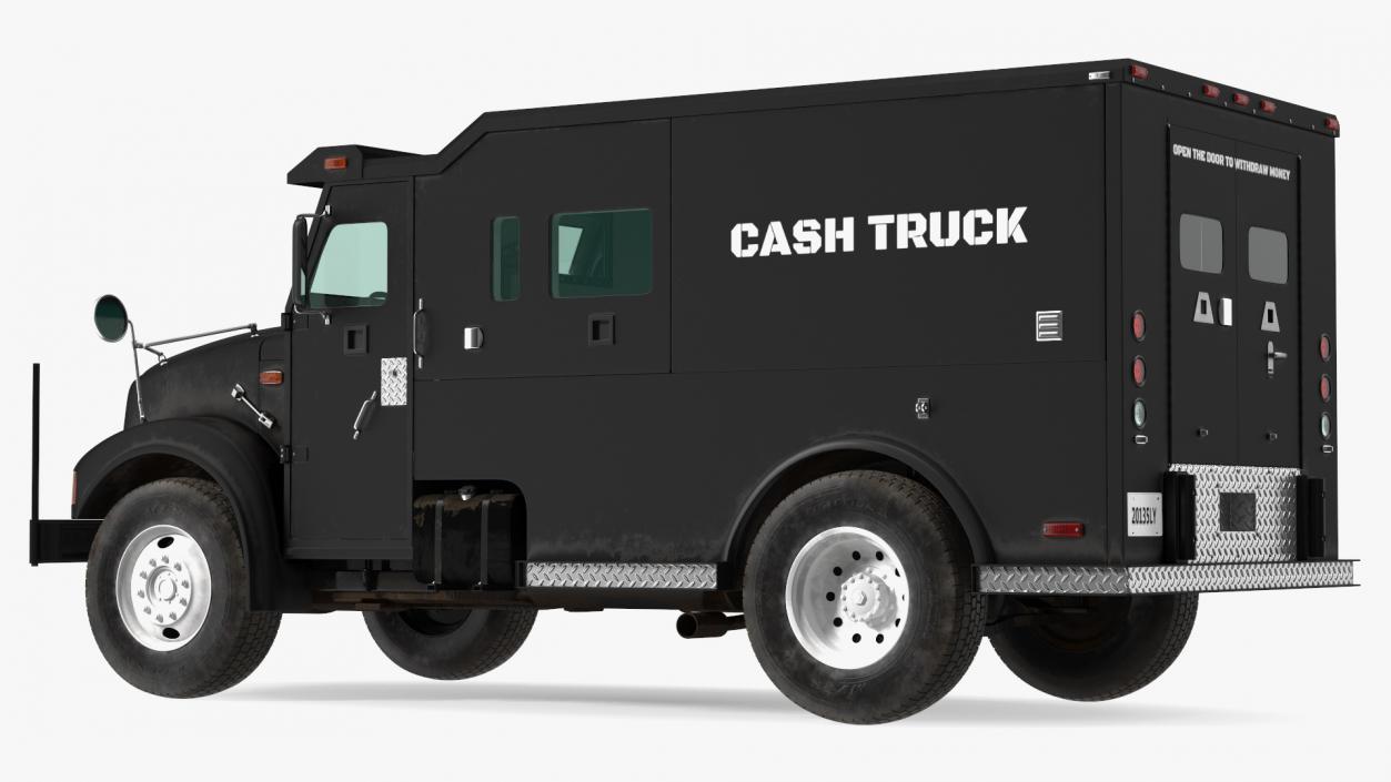 Armored Cash Transport Car Black 3D