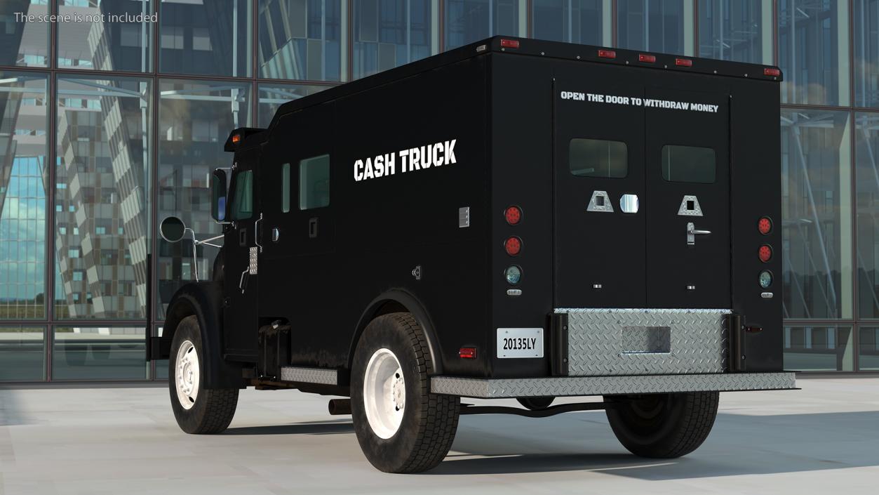 Armored Cash Transport Car Black 3D