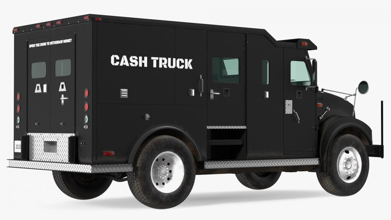 Armored Cash Transport Car Black 3D