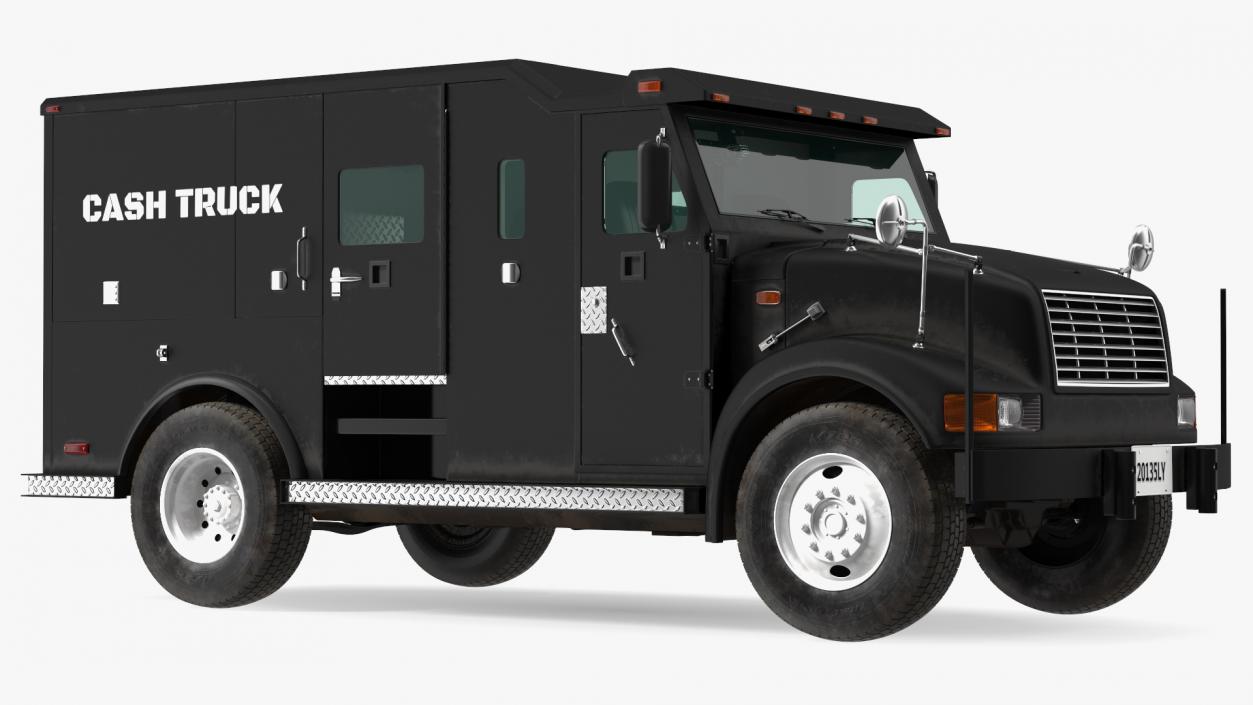 Armored Cash Transport Car Black 3D