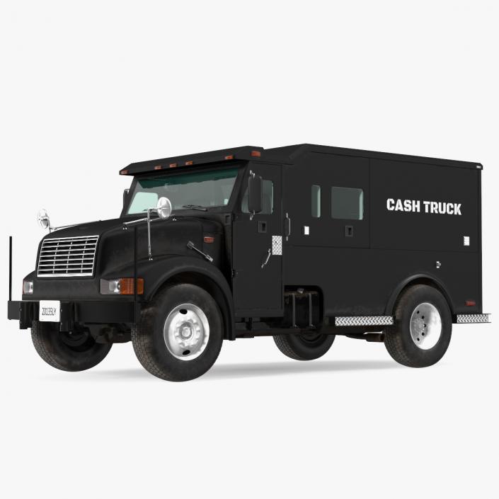 Armored Cash Transport Car Black 3D