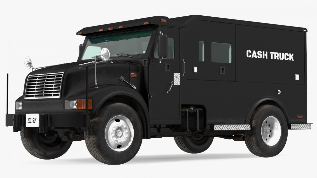 Armored Cash Transport Car Black 3D