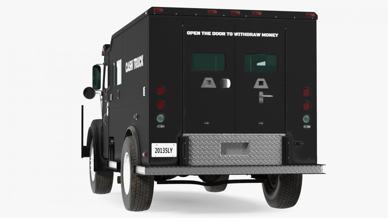 Armored Cash Transport Car Black 3D