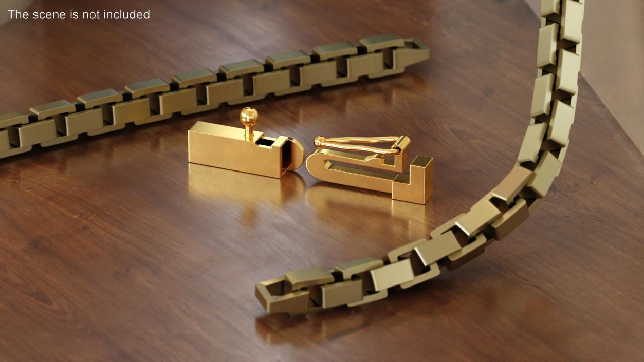 3D model Bracelet Catch Clasp Gold