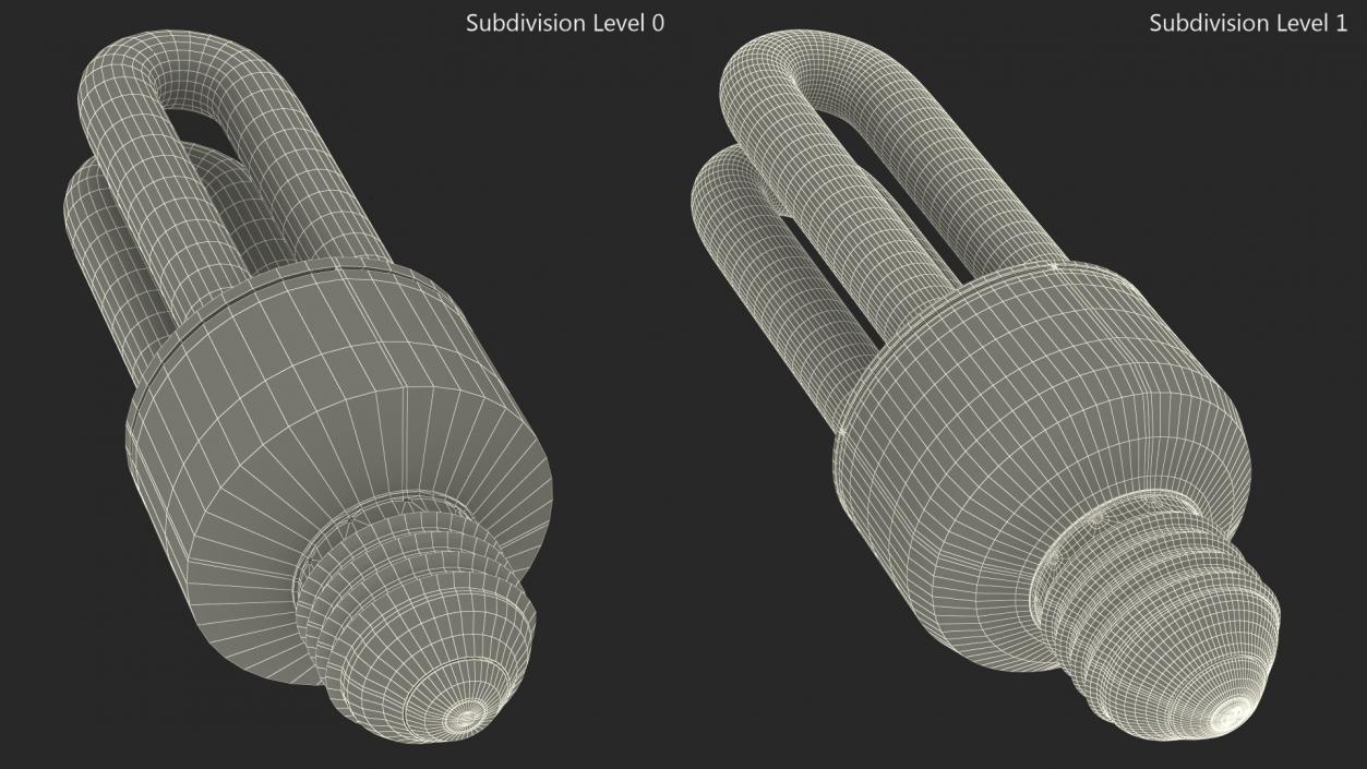 3D Ubend Compact Fluorescent Light Bulb