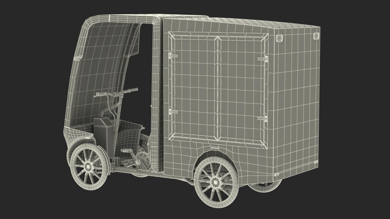 Delivery Bike EAV UPS Rigged for Maya 3D