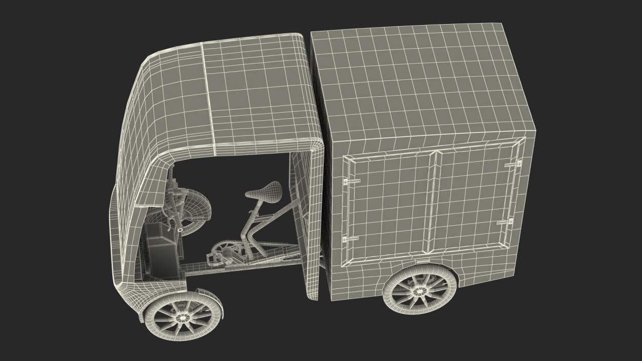 Delivery Bike EAV UPS Rigged for Maya 3D