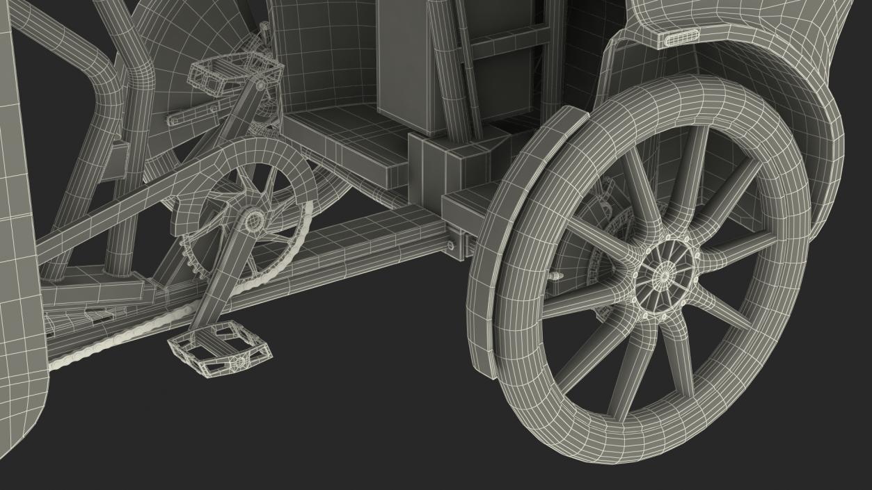 Delivery Bike EAV UPS Rigged for Maya 3D