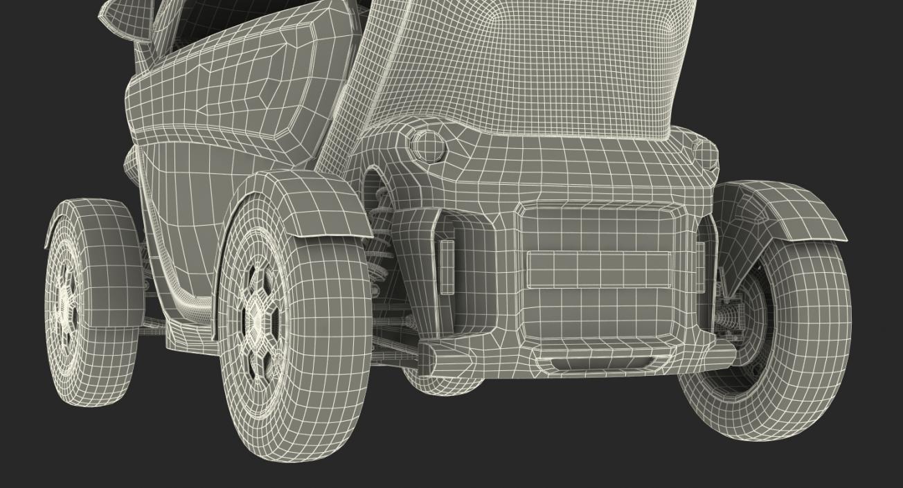 Mini Electric Car Generic Rigged 3D