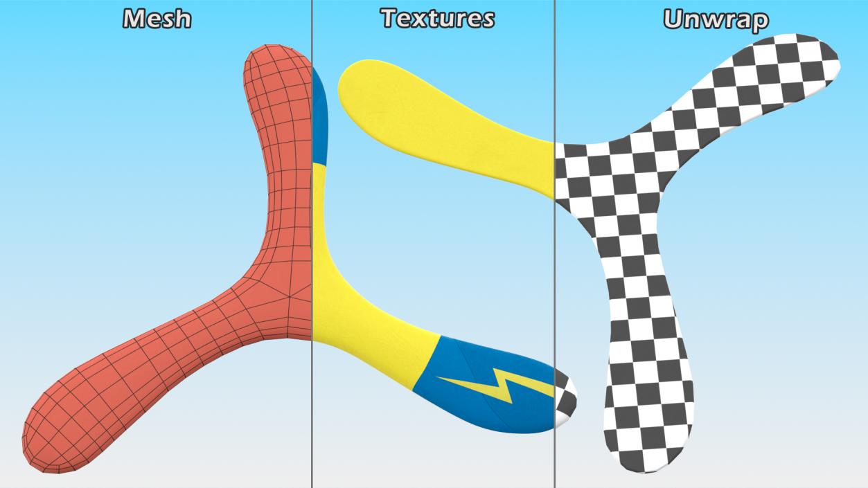 Three Winged Boomerang 3D