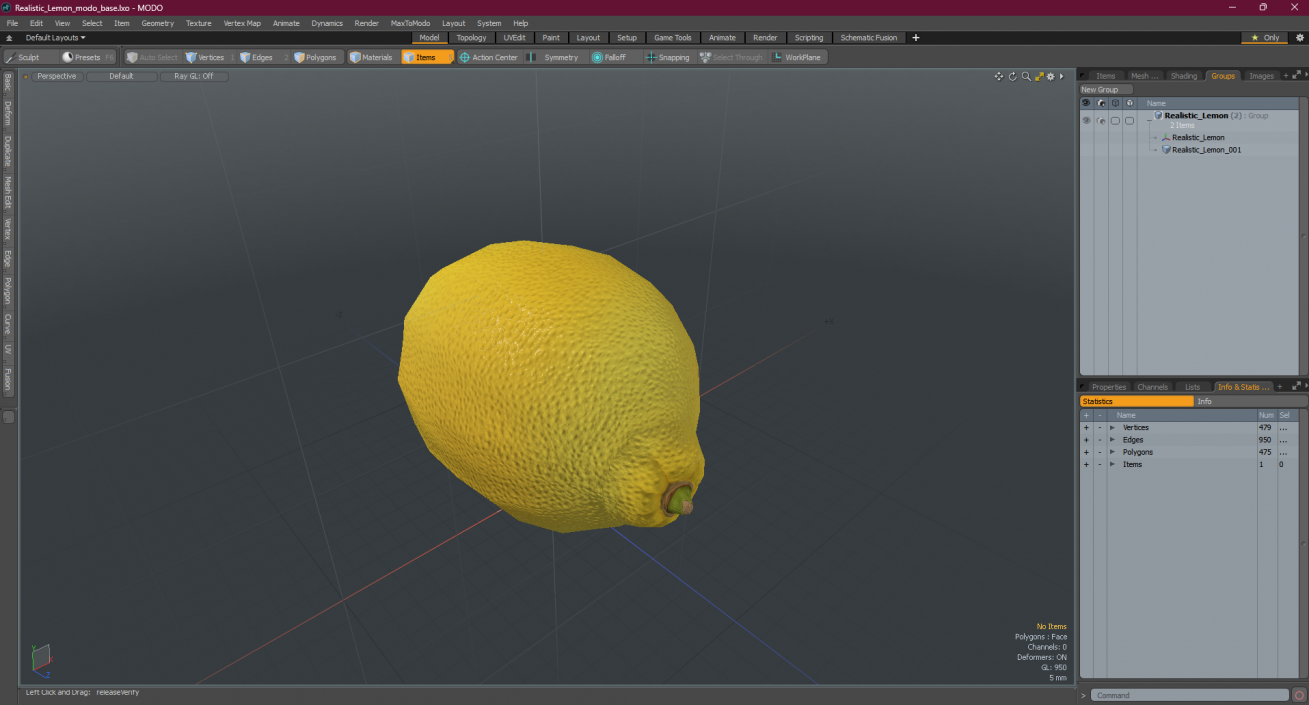 3D model Realistic Lemon