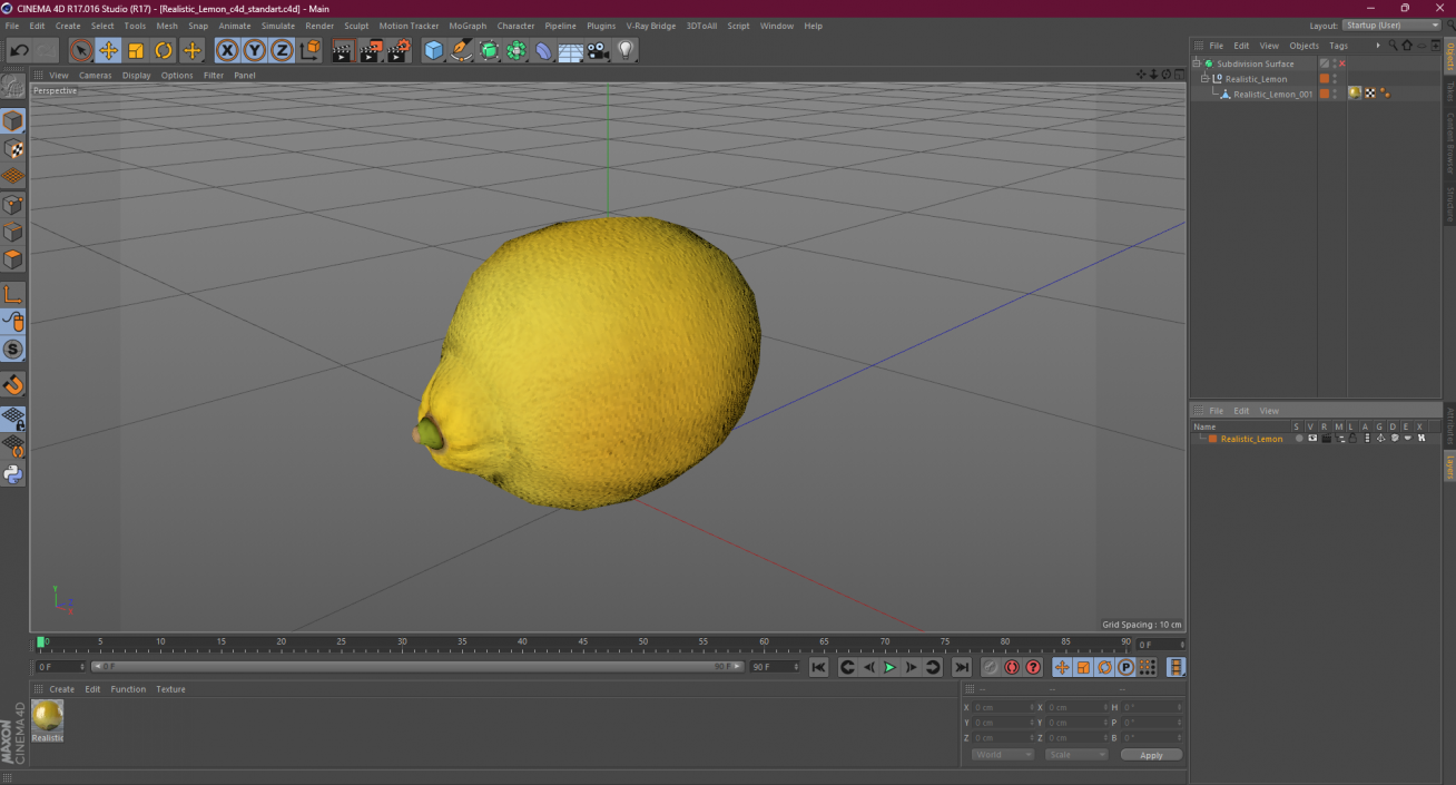 3D model Realistic Lemon