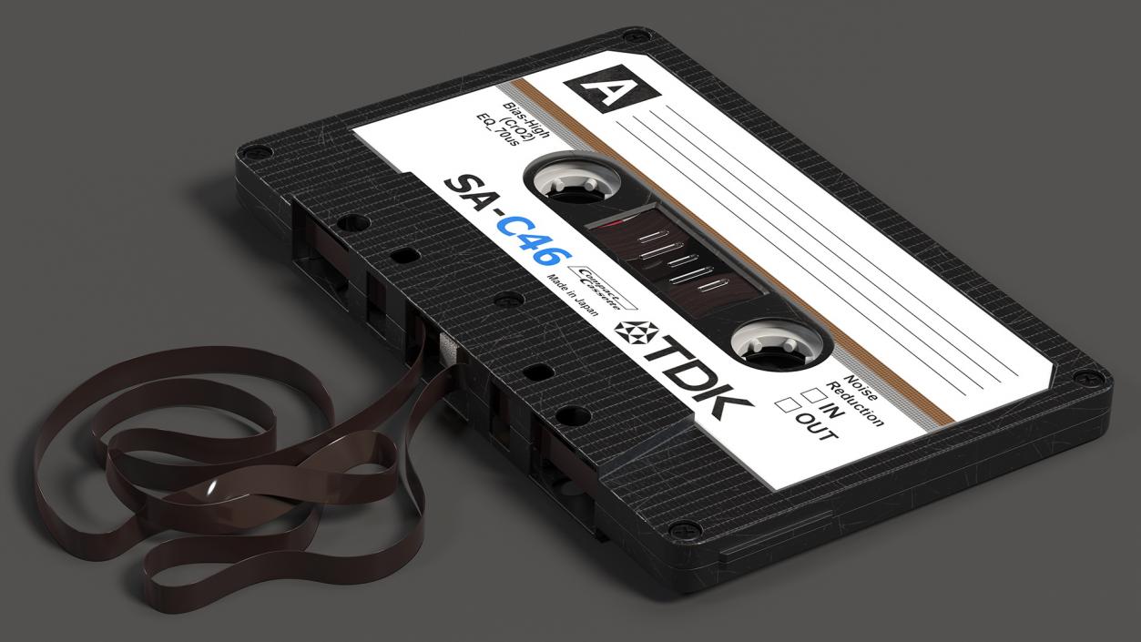 3D Cassette Tape with Unwound Film