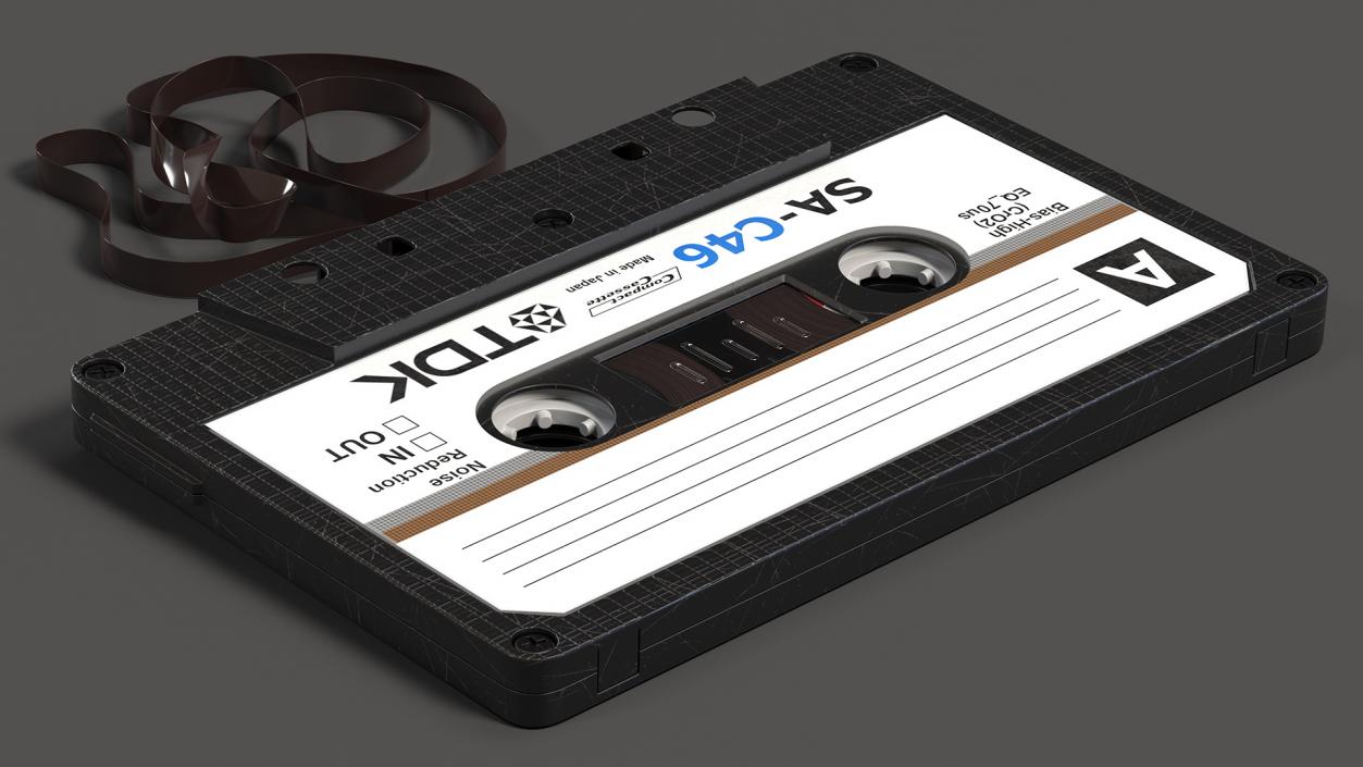 3D Cassette Tape with Unwound Film