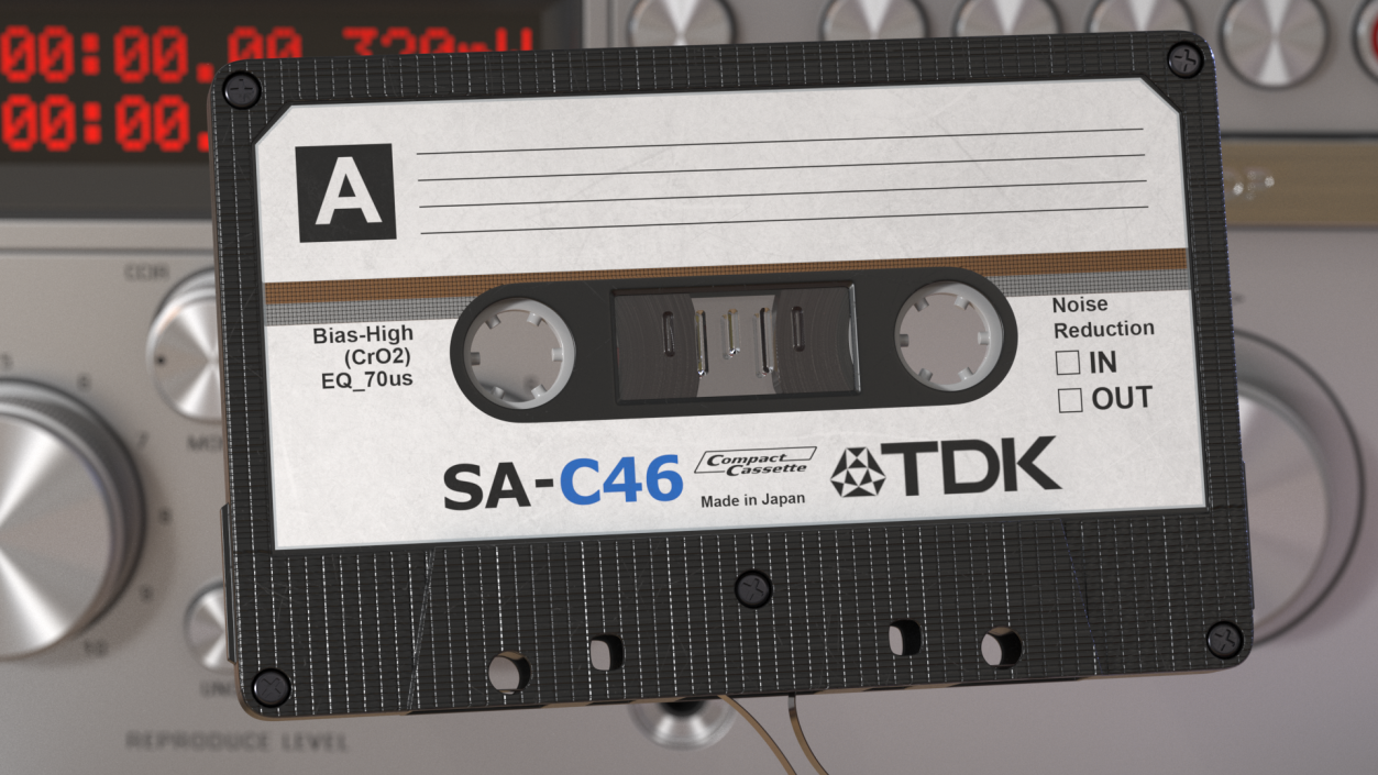 3D Cassette Tape with Unwound Film