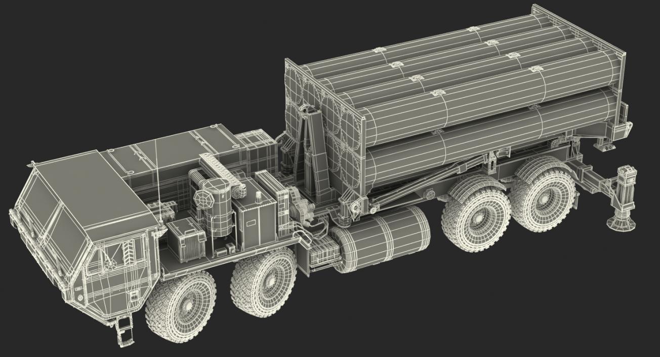 3D model US Mobile Anti Ballistic Missile System THAAD