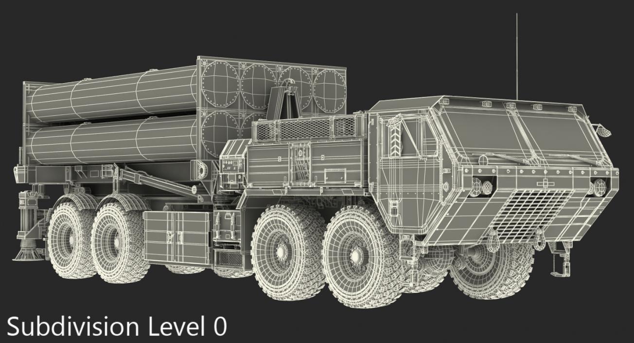 3D model US Mobile Anti Ballistic Missile System THAAD