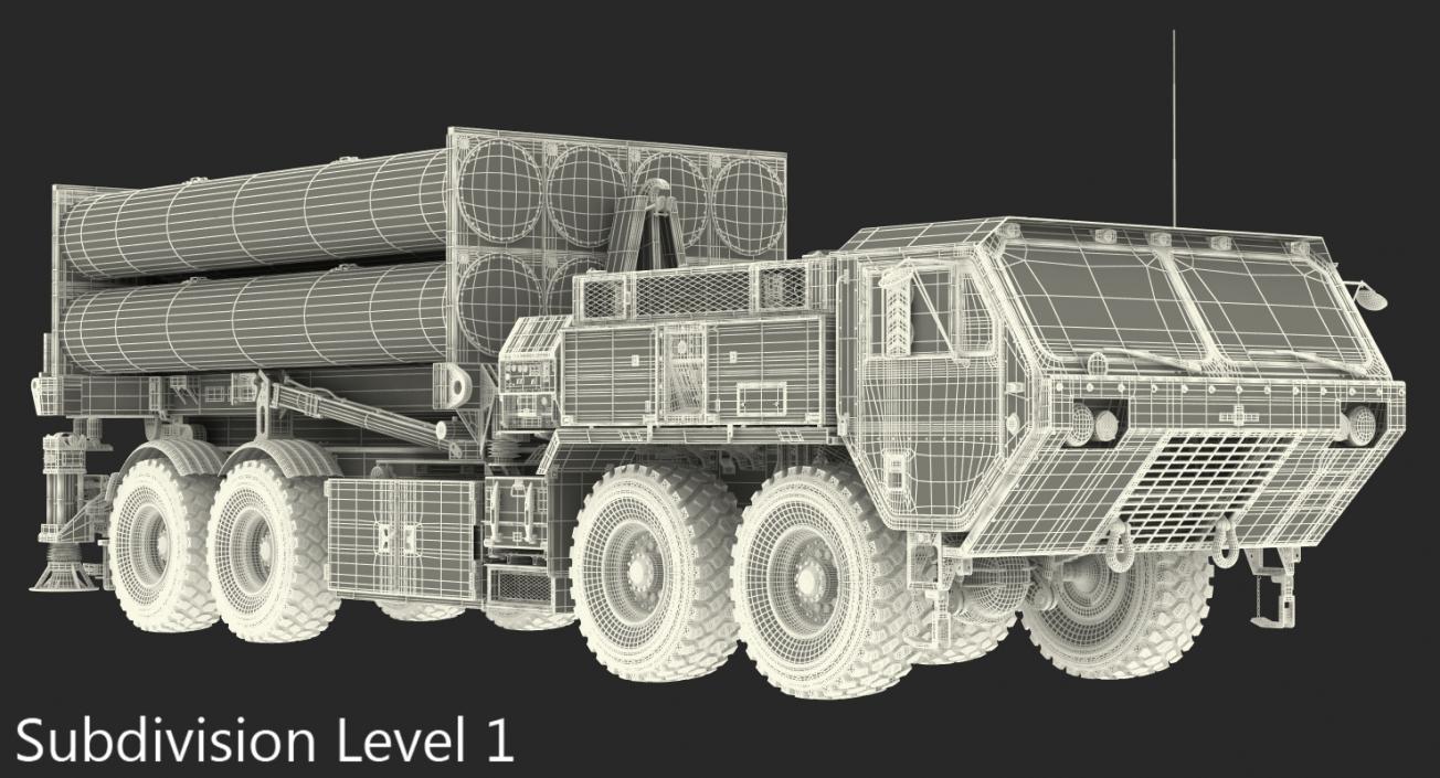 3D model US Mobile Anti Ballistic Missile System THAAD