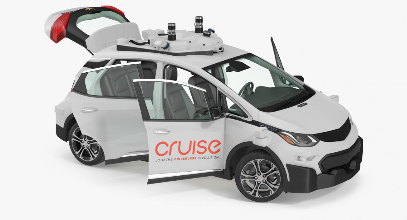 GM Cruise Automation Bolt EV Self Driving Car Rigged 3D