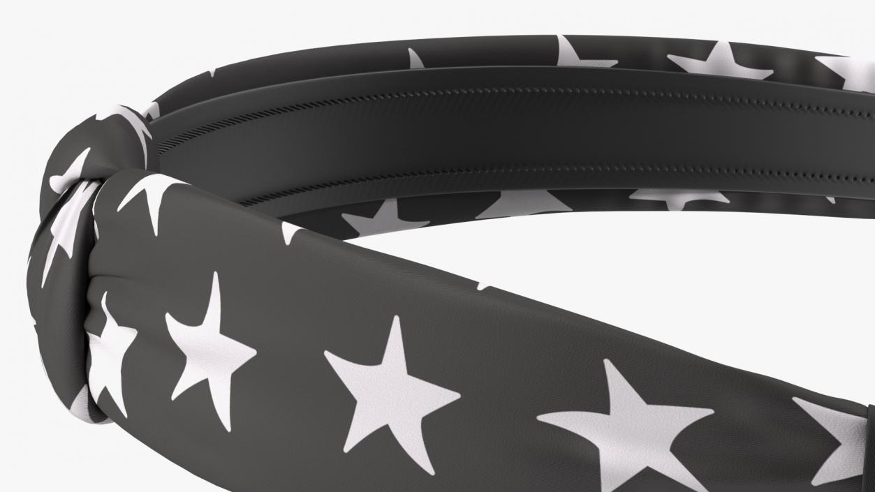 3D model Black Hairband with Stars