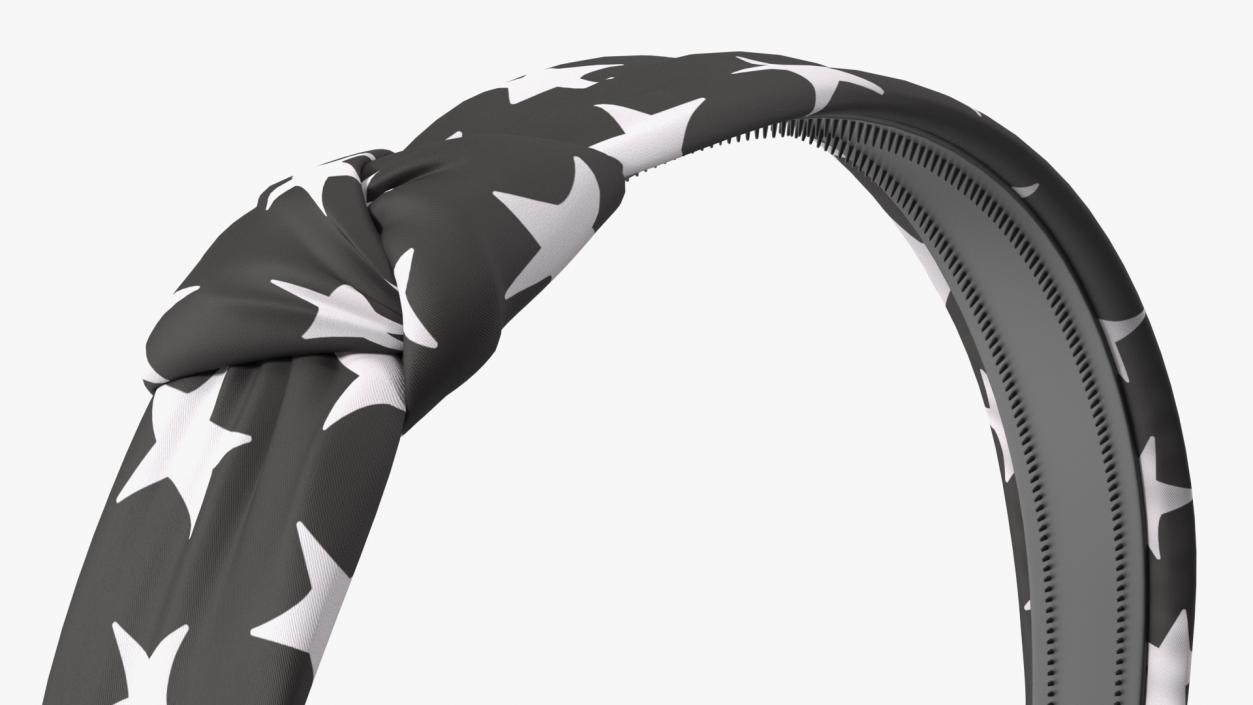 3D model Black Hairband with Stars