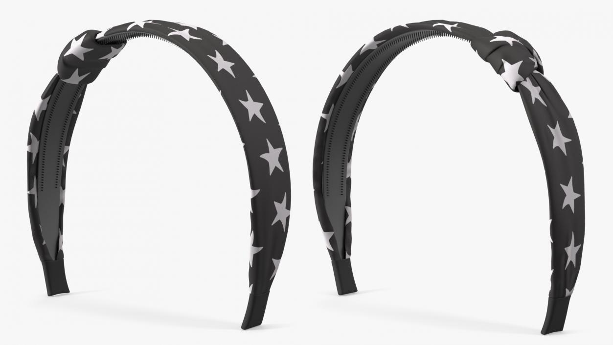 3D model Black Hairband with Stars