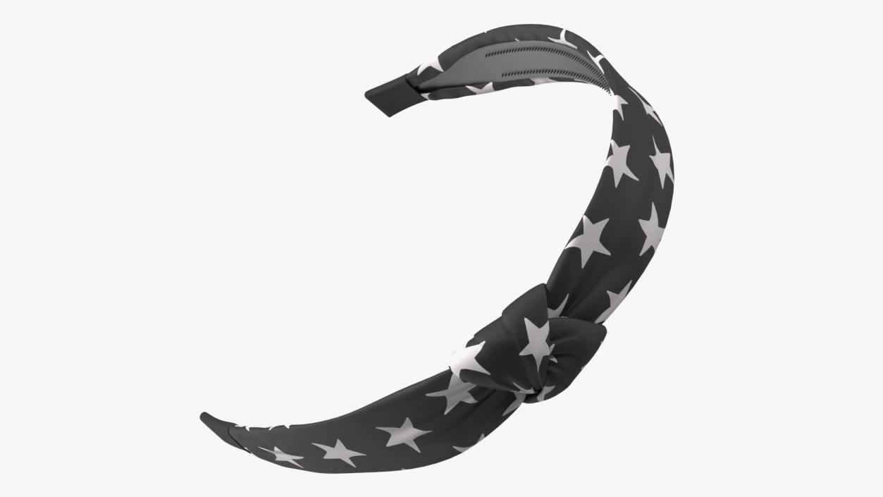 3D model Black Hairband with Stars