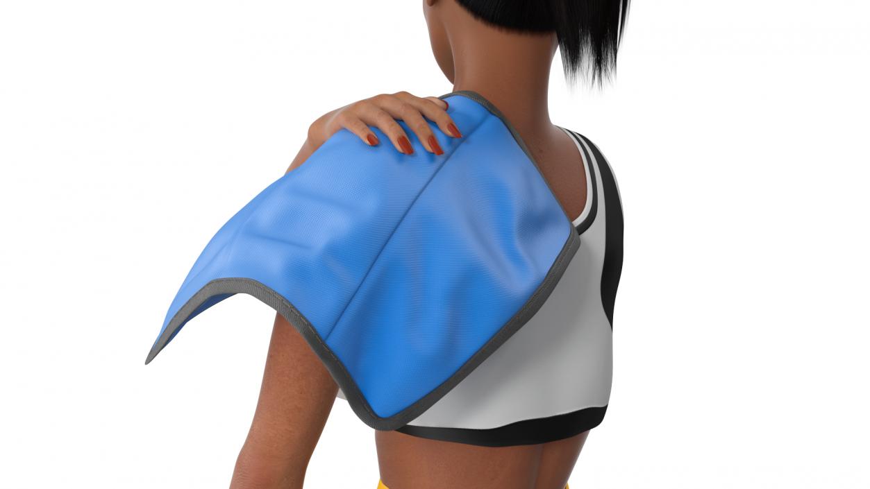 3D Ice Pack Lies on Sportswoman model