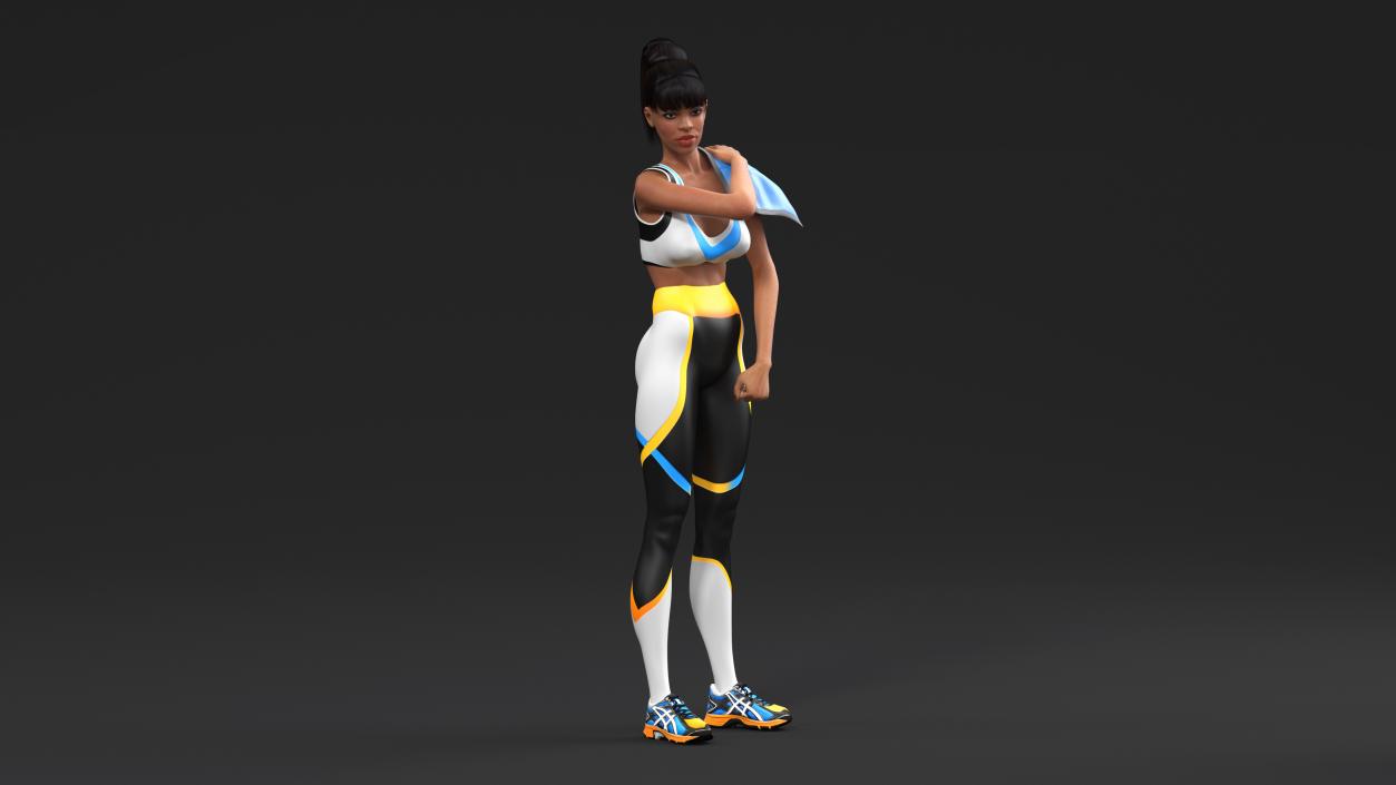 3D Ice Pack Lies on Sportswoman model