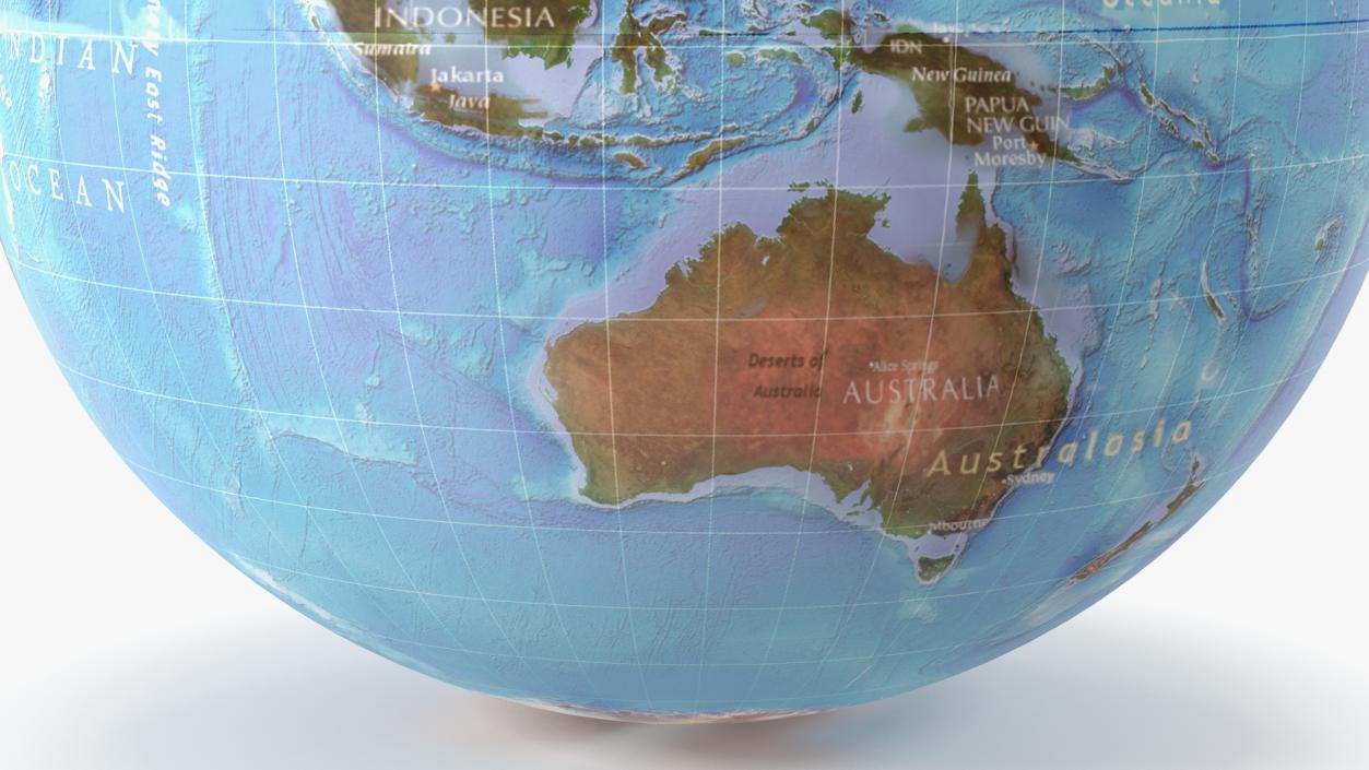 3D model Physical World Globe