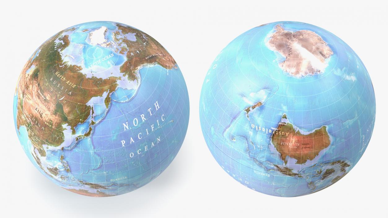 3D model Physical World Globe