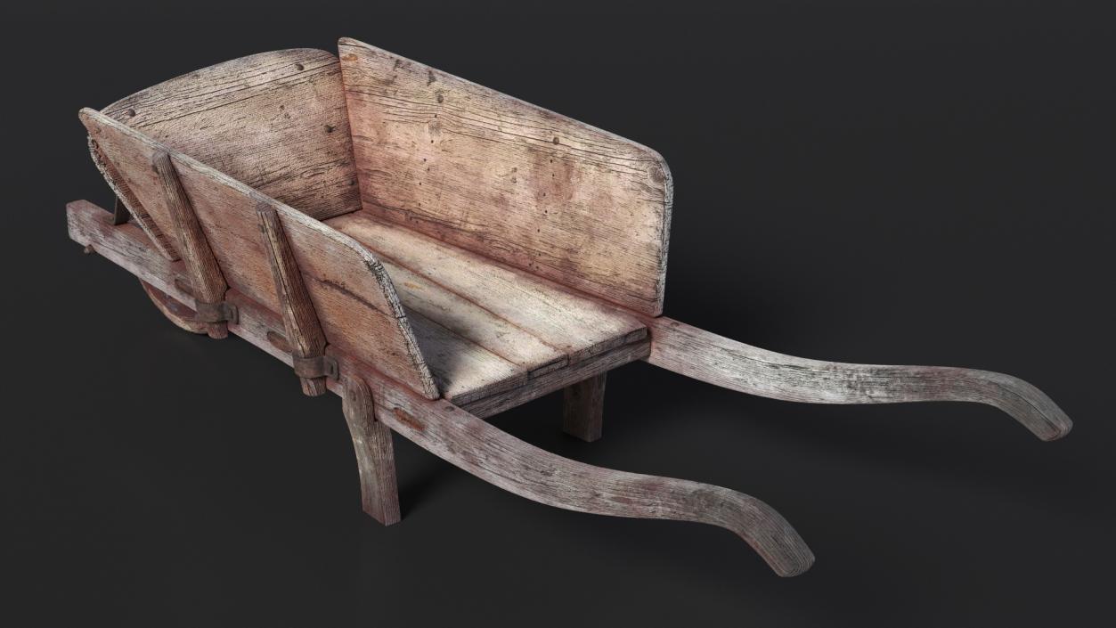 Antique Wheelbarrow 3D model