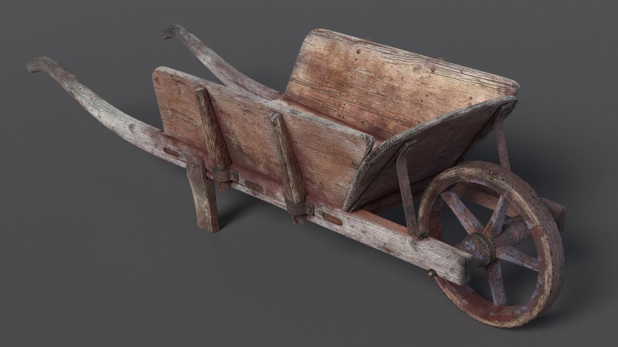 Antique Wheelbarrow 3D model